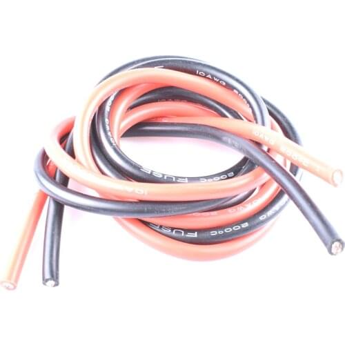 2 meter/lot 6awg 8awg 10awg 12awg 14awg 16awg 18awg 20awg super soft flexible factory made electric copper silicone wire cable
