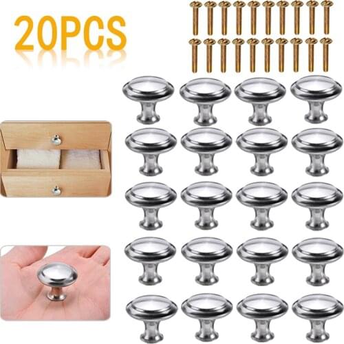20Pcs Replaceable Mushroom Cabinet Knob Set Cabinet Drawer Cupboard Handles Pulls DIY Furniture Hardware Tools
