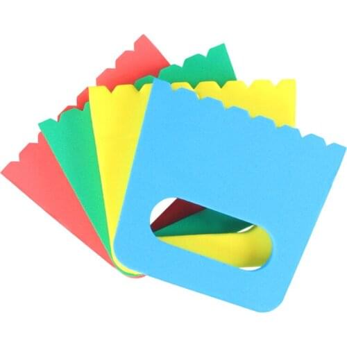 4 Pcs/set Colour Toothed Paint Scraper Children Handmade DIY Painting Assistance EAV Sponge Brush Sponge Seal Toys