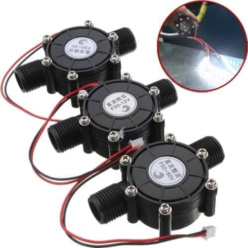 50PCS/LOT 80V/12V/5V 10W DC Micro Hydro Generator Tap Water Flow Hydraulic DIY