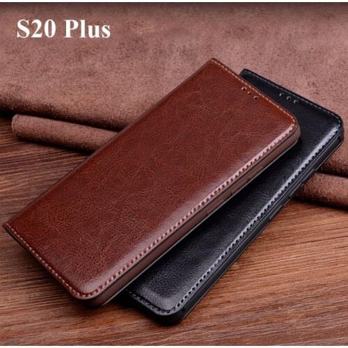 6.7inch For Samsung Galaxy S20 Plus G9860 Genuine Leather flip back case cover S 20 Plus coque capas shell phone case S20plus