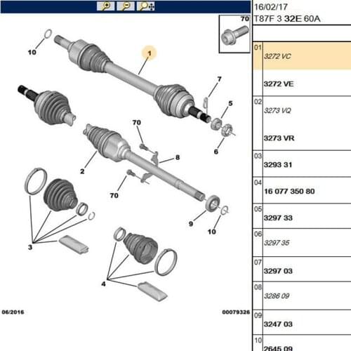 Baificar Brand New Genuine Drive Shaft 3272VC 3273VQ For Peugoet 5008