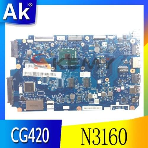 CG420 NM-A805 motherboard for Lenovo notebook motherboard CPU N3160 110-14IBR 2G RAM 100% test ok