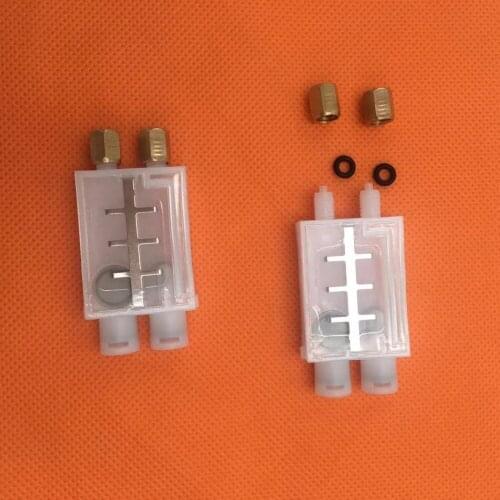 12PCS damper dx7 with connector for inkjet solvent printer xenons witcolor titanjet xuli ink dumpers 3*2mm 4*3mm dx7 head filter