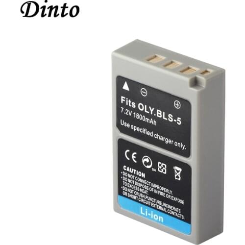 Dinto 1pc 1800mAh PS-BLS5 BLS-5 BLS5 BLS-50 Li-ion Camera Battery for Olympus E-P1 E-P2 E-P3 E-PL1 E-PL2 E-400 PS BLS5 BLS50