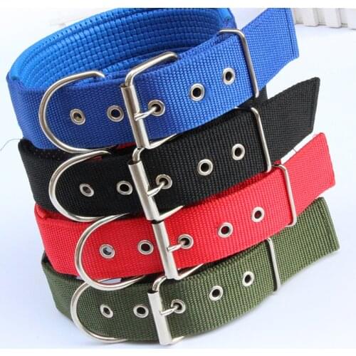 Dual Layer Super Comfort Soft Foam Liner Cotton Nylon Strap Pet Collar for Small and Big Dogs Collars collar de perro cachorro