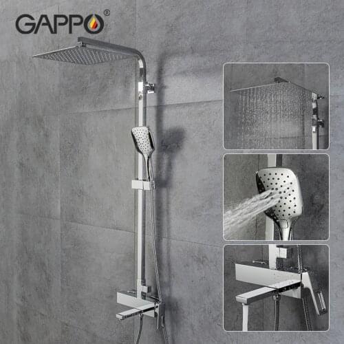 GAPPO shower set faucet bathroom tap Mixer hot and cold water Brass faucet Bathtub Mixer rainfall facucet shower system