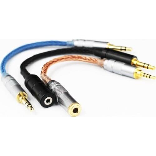 3.5mm record line / 2.5mm plug to 3.5mm female / 3.5mm plug to 2.5mm balance headphones 12share 7N single crystal copper wire
