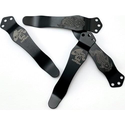 Koi Design Tc4 Titanium Alloy Back Pocket Knife Clip Zt FOR Butterfly 551 ZT0620 0630 EM Knife