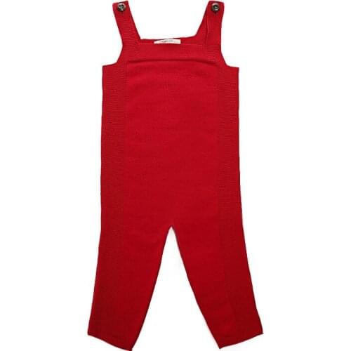 Spring Summer New Born Baby Knitted Bibs Pants for Boys Kawaii Infant Girls Overalls Unisex Solid Cotton Toddler Jumpsuit 12M-5Y