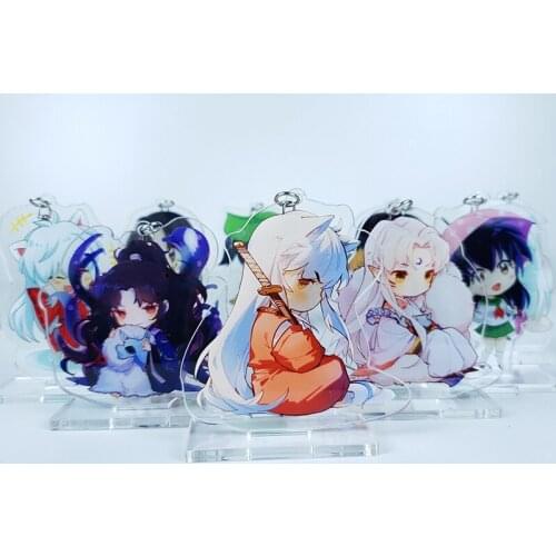 1pcs Cute Anime Cartoon Inuyasha Higurashi Kagome Printed Pendant Acrylic Stand Figure Cosplay Prop Decor Boy Girl Gift