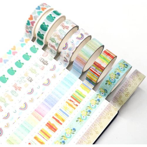 New 1PC colorful hearts , Cactus printing vintage washi tape 15mm*5m for Valentine DIY decoration paper washi tape