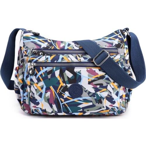 Hot Sale Women Handbags Graffiti Pattern Bag Waterproof Cloth Bag Message bag Good Quality Diagonal Bag And Collect Wallet