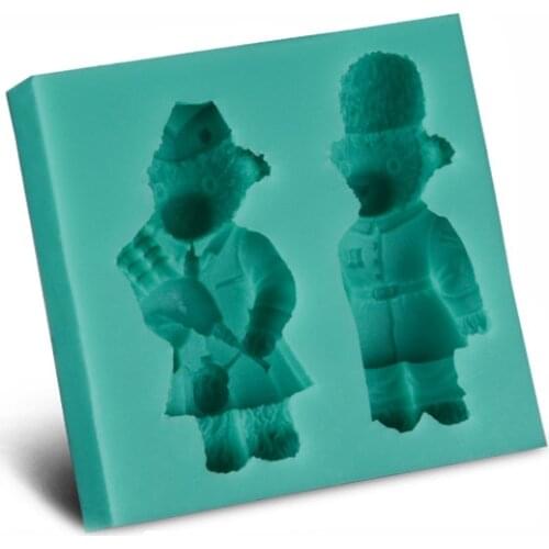 Bear Lovers Shape Instant Fondant Silicone Lace Mold Cake Mold Baking Tools Cake Decorating Tools D315