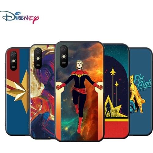 Avengers Captain Marvel For Xiaomi Redmi 9T 9I 9AT 9A 9C 9 8A 8 7A 7 6A 6 5A 5 4X PRO Prime Plus Black Soft Phone Case