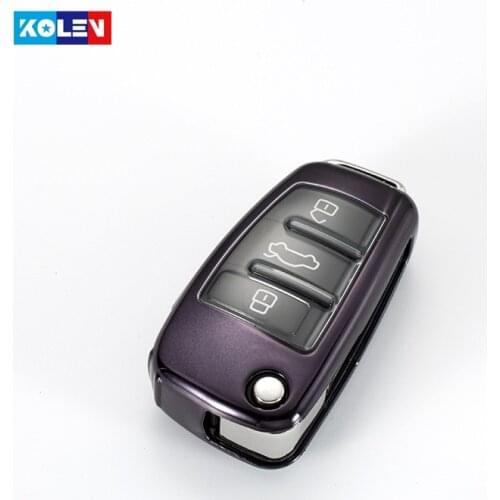 Soft TPU Car Remote Key Case Cover For Audi A3 A4 A6 A7 A8 C4 C5 C6 Q5 Q7 Quattro Sline Key Protection Shell Holder Fob 20182019