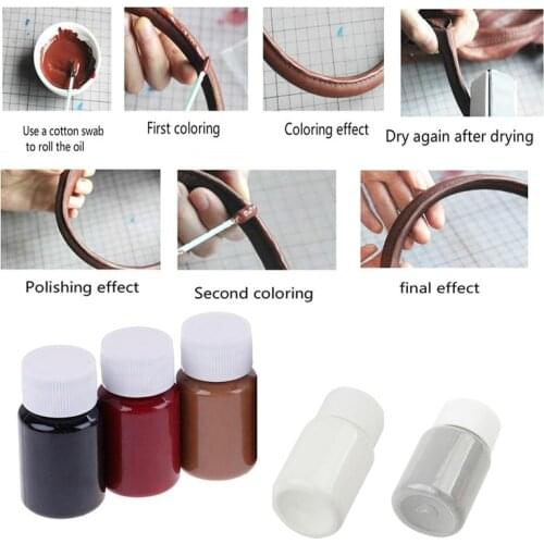 Leather Paint Set DIY Leather Edge Paint Edge Oil Dye Highlights Professional Watercolor Paint Liquid Art Supplies