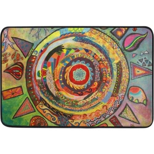 New Home Decor Paisley Boho Pattern Print Carpets Non-slip Kitchen Rugs Door Entrance Doormat for Home Living Room Floor Mats