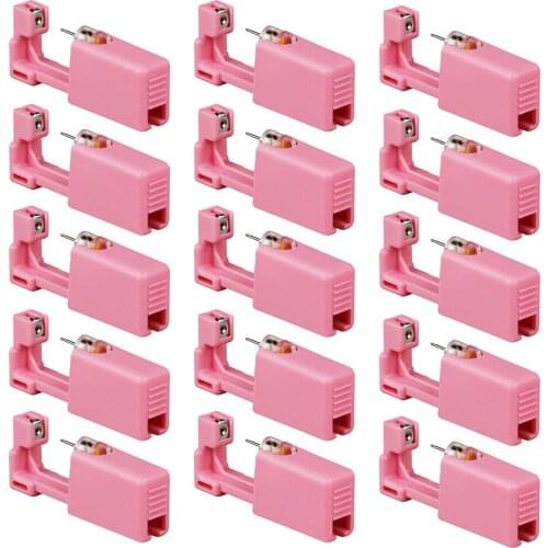 Disposable Pink Ear Piercing Gun Machine Tool Kit Safety Medical Stainless Steel Sterile Earrings Tongue Nose Clips Body Piercer