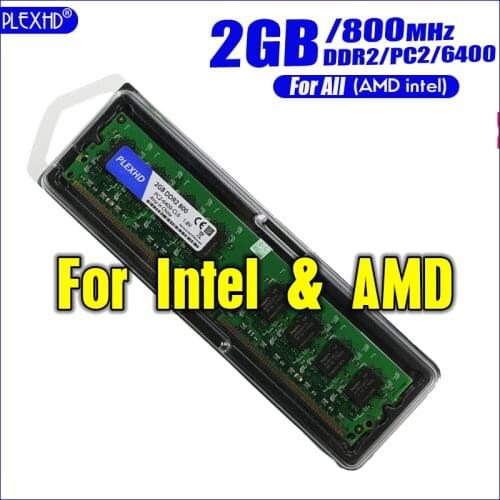 DDR2 4GB ram memory ddr3 2G DDR2 PC2-6400 800MHz For Desktop PC DIMM PC2 6400 Memory RAM ( For intel amd) Fully compatible