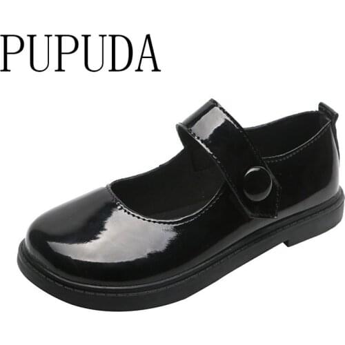 PUPUDA New Casual Leather Shoes Women Comfortable Female Shoes 2020 Platform Shoes Women Lightweight Classic Sneaker