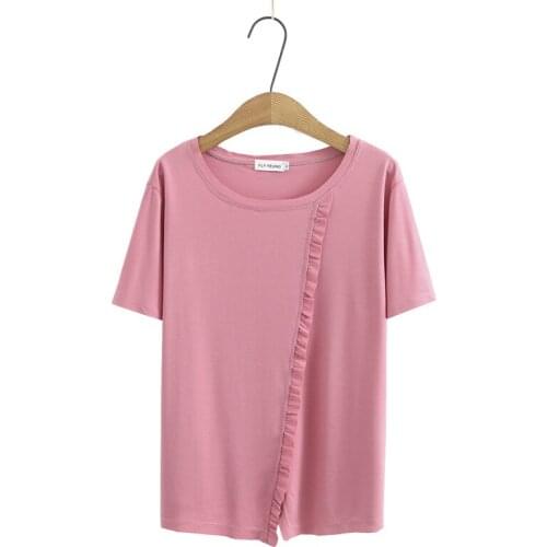 Plus Size XL-4XL White Black Summer Tops Womens Solid Simple Short Sleeve Tshirts Oversize Casual Shirts