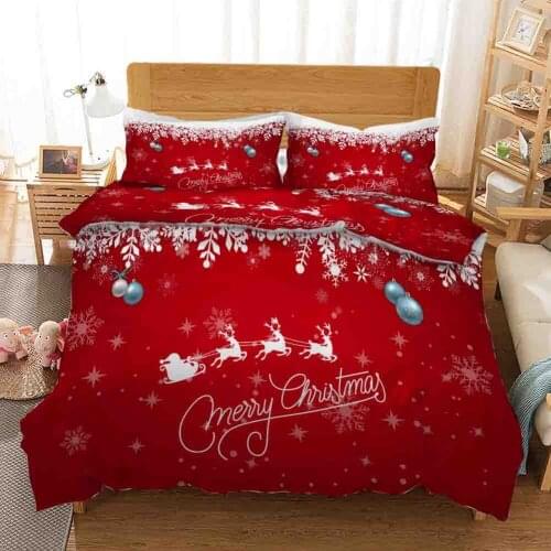 3D Print Christmas Bedding Set Dog Cat Queen King Size Duvet Cover Children Bedroom Comforter Bedding Sets Luxury Kawaii Bedding