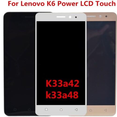 For Lenovo K6 Power K33a42 k33a48 LCD with frame LCD Display Sensor Touch Screen Digitizer Assembly part