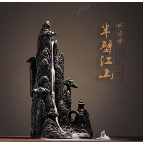 Modern Nordic Decoration Incense Burner Big Waterfall Black Waterfall Smoke Vintage Freshener Bruleur Encens Home Decor BY50XX