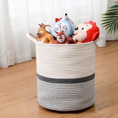Stylish Simple Storage Basket Foldable And Portable Laundry Box Container With Handle For Blanket Basket Baby Laundry Basket
