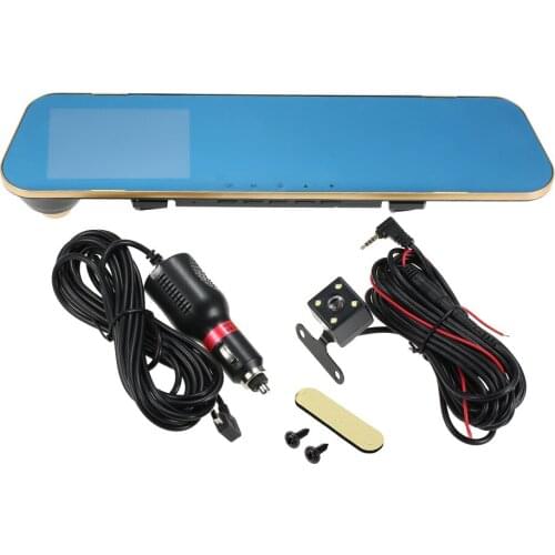 Dashcam DVR Car DVRs Dash Cam Registrar Auto Video Recorder Camcorder Dual Lens Rearview Mirror With DVR And Camera 3 in 1