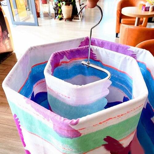 Magic Stainless Steel Drying Rack Spiral Cloth Hanger Bed Sheet Blanket Hook Rotating Spiraling Closet Organizer Laundry Product