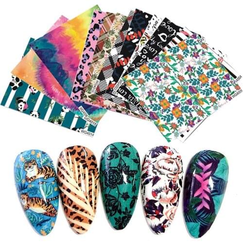 1Sheet Dreamcatcher Water Sticker Feather Plaid Color Nail Art Transfer Decals Tips Watermark Slider Manicure Sticker