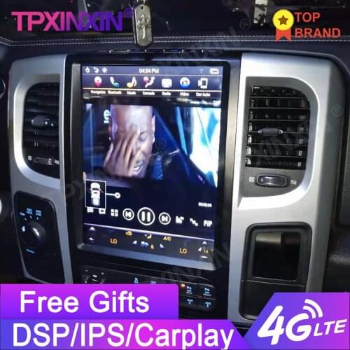 12.1' For Dodge RAM 2008-2019 Android Radio 4+64G Tesla Multimedia Player GPS Navigation Radio Head Unit Stereo Autoradio Player