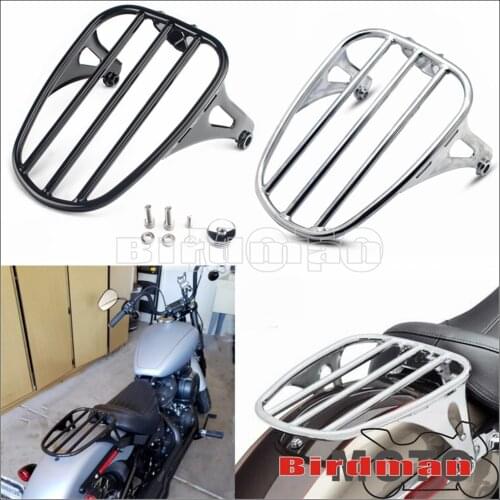 1x Motorcycle Solo Seat Rear Luggage Rack For Harley Softail Slim FLSL Street Bob FXBB 2018 2020 2021 Steel Luggage Bag Bracket