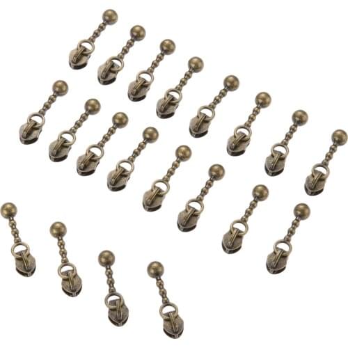 20Pcs 3# Metal Zipper Sliders Zipper Repair Craft Rivets Scrapbooking Sewing Supplies DIY Costumes Clothing Bag Accessories