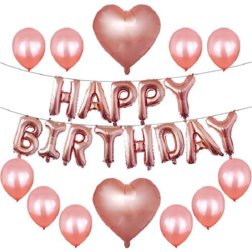 25 pcs/set Letter Happy Birthday Foil Balloon Birthday Party Decoration Kids Boy Girl Event Supplies Balloons