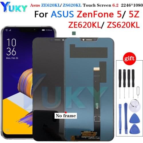 6.2 ''Voor Asus Zenfone 5 2018 Gamme ZE620KL Lcd Display Panel Touch Screen Digitizer Glas Sensor Asus Zenfone 5Z ZS620KL LCD