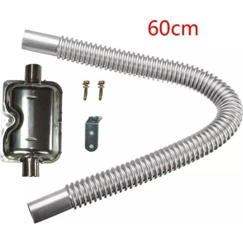 X7AE 60/120cm Car Heater Stainless Steel Exhaust Pipe Parking Heater Fuel Exhaust Pipe Exhaust Muffler
