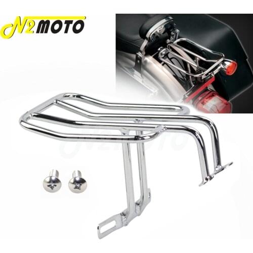 Motorcycle Drag Specialties Fender Luggage Rack Chrome for Harley Sportster 883 1000 1100 1200 Low Nightster Roadster Custom