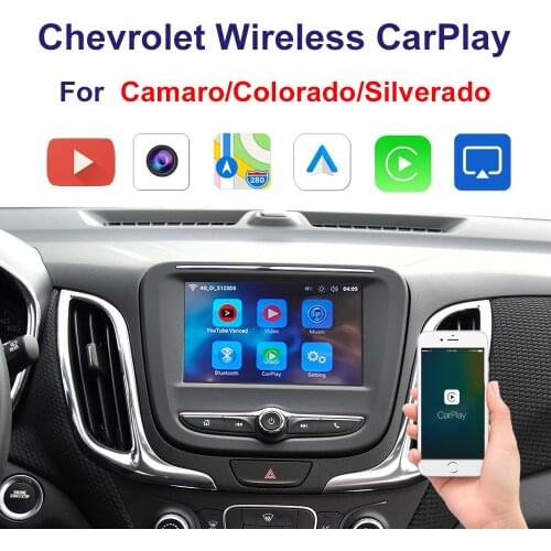 Wireless CarPlay Android Auto interface For 2014-2018 Chevrolet Camaro/Colorado/Silverado Multimedia support Iphone Android