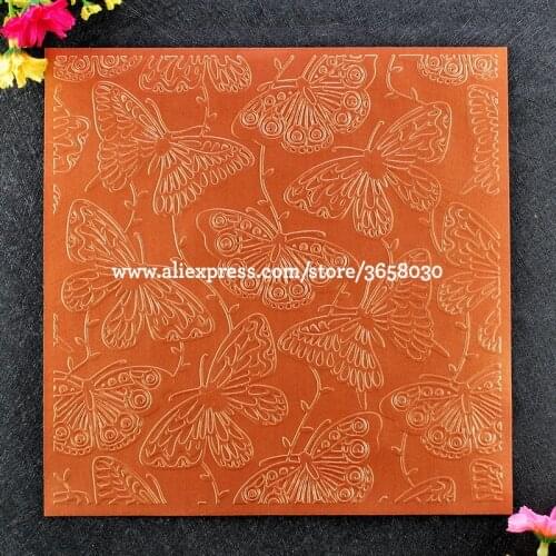 Large Size Butterfly Plastic Embossing Folder For Scrapbook DIY Album Card Tool Plastic Template 19.8x19.8cm 8071118