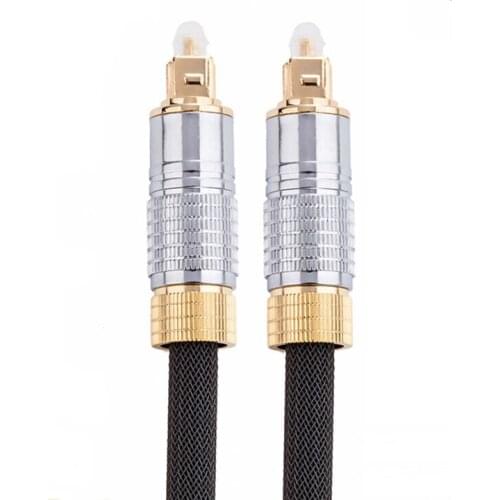 Digital Optical Audio Cable Fiber Optic Cable Male to Male Audio Extension Cable Cord Wire for Subwoofer Y Cable RCA 1 Male 1M