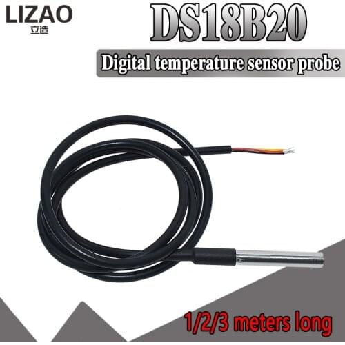 1M 2M 3M DS18B20 Stainless steel package Waterproof DS1820 temperature probe temperature sensor 18B20 For Arduino