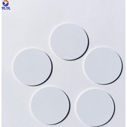 IDcard134.2khz EM4305 Rewritable RFID Card Low Frequency Proximity Adhesive Stickered Coin Card 25mm