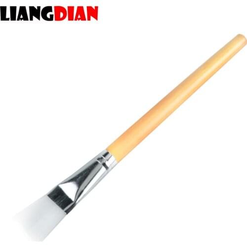 1PC Makeup Brush With Wooden Handle For Facial Mask Spreading Brushing Fiber Hair Brush Makeup Tool Accessory