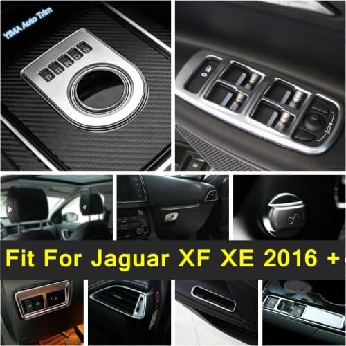 Gear Shift Display Sequins / Armrest Window / Door Handle Storage Box / EPB P Button Cover Trims For Jaguar XF XE 2016 - 2019