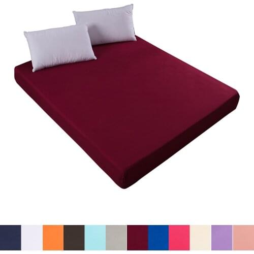 Fitted Sheet Mattress Cover with All-round Elastic Rubber Band Bed Sheet for Twin Full Queen King Single Double Size
