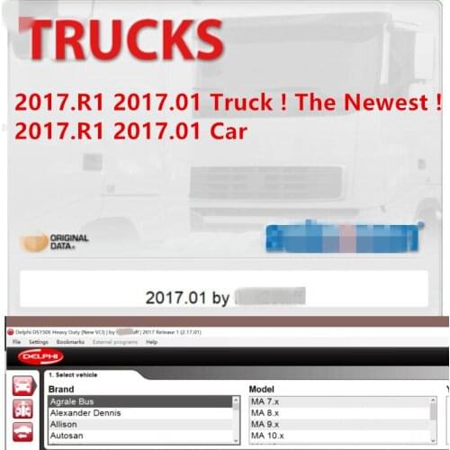 NEW 2017.R1 Truck 2017.01 dvd cd Software 2017.R1 Car free active for delphis 150e multidiag vd ds150e with car and truck