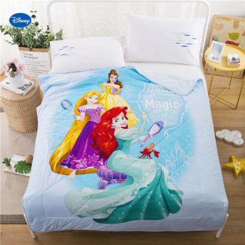 Disney Mermaid Princess Quilts Summer Comforters Bedding Cotton Cover Childrens Baby Kids Bedroom Decor 150*200cm 200*230cm